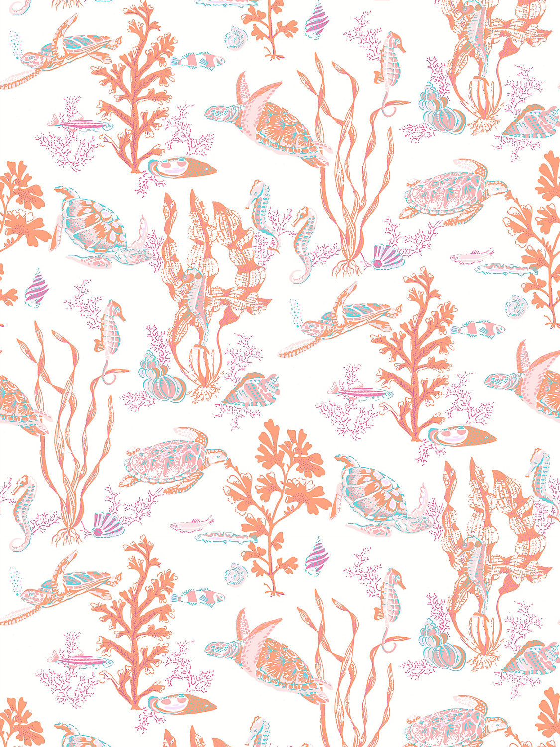 Scalamandre Garparilla Vinyl II Coral Wallcovering