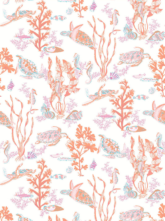 Scalamandre Garparilla Vinyl II Coral Wallcovering