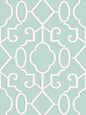 Scalamandre Ming Fretwork Aquamarine Wallcovering