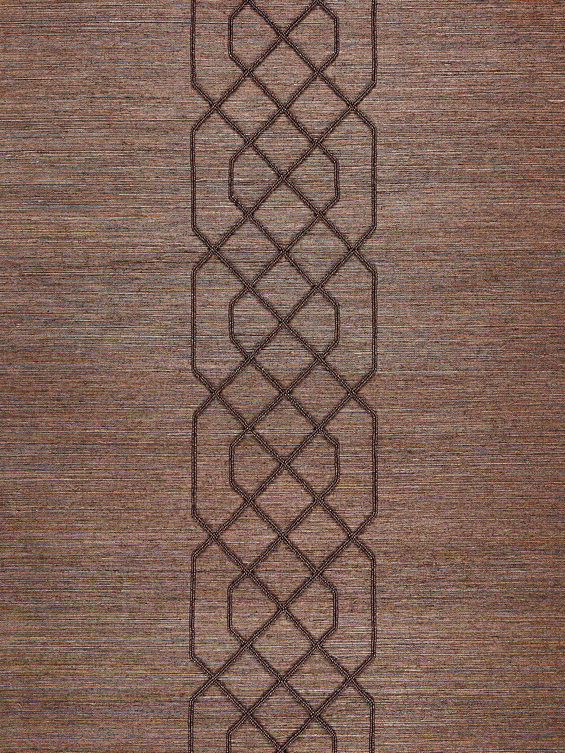 Scalamandre Adelaide Beaded Sisal Chocolate Wallcovering