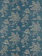 Scalamandre Katsura Embroidered Toile Peacock Wallcovering