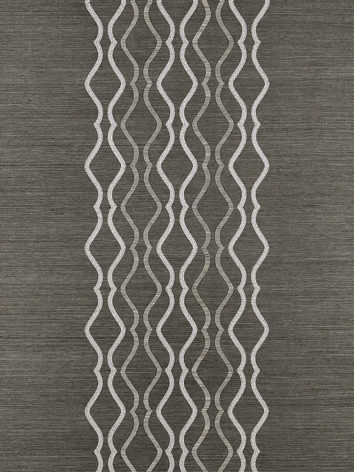 Scalamandre Valentina Embellished Sisal Sterling Wallcovering
