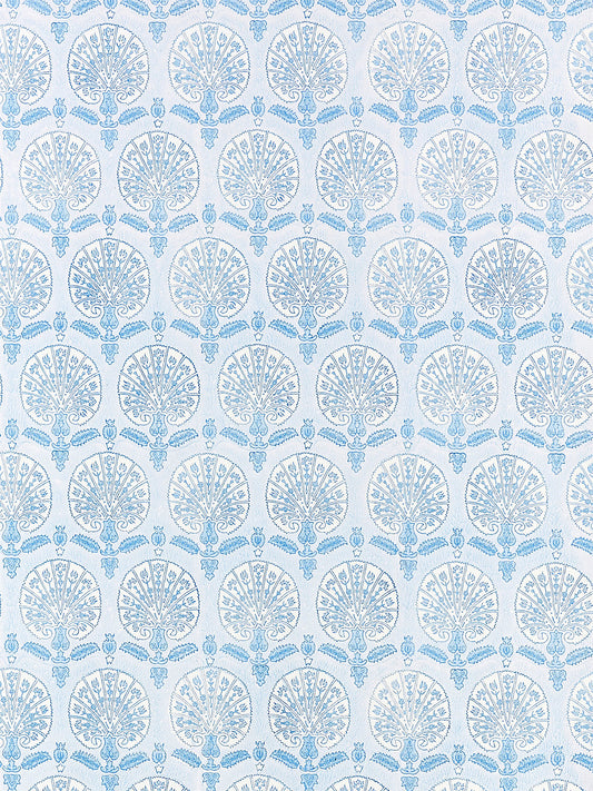Scalamandre Karanfil Block Print Sky Wallcovering