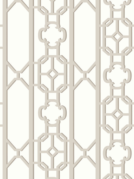 Scalamandre Joanna Fret Taupe Wallcovering