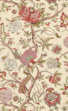 Scalamandre Pondicherry Turkey Red on Lime Fern Wallcovering