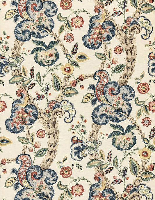 Scalamandre Cumbria Multi on Cream Wallcovering