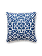 Scalamandre Anshun Lattice 22 X 22 - Indigo Decorative Pillow
