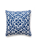 Scalamandre Anshun Lattice 22 X 22 - Indigo Decorative Pillow