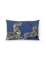 Scalamandre Zebras 14 X 22 - Denim Decorative Pillow