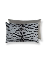 Scalamandre Tigre 14 X 22 - Silver & Black / Grey Flannel Decorative Pillow
