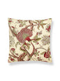 Scalamandre Pondicherry Cotton 22 X 22 - Turkey Red on Cream Decorative Pillow