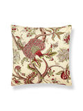Scalamandre Pondicherry Cotton 22 X 22 - Turkey Red on Cream Decorative Pillow