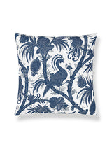 Scalamandre Balinese Peacock 22 X 22 - Indigo Decorative Pillow