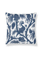Scalamandre Balinese Peacock 22 X 22 - Indigo Decorative Pillow
