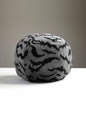 Scalamandre Tigre 12 DIA - Silver & Black Decorative Pillow