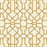 Scalamandre Baldwin Bamboo Rattan & Brown on Off-White Wallcovering