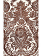 Scalamandre Luciana Damask Print Espresso Wallcovering