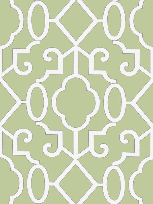 Scalamandre Ming Fretwork Pear Wallcovering