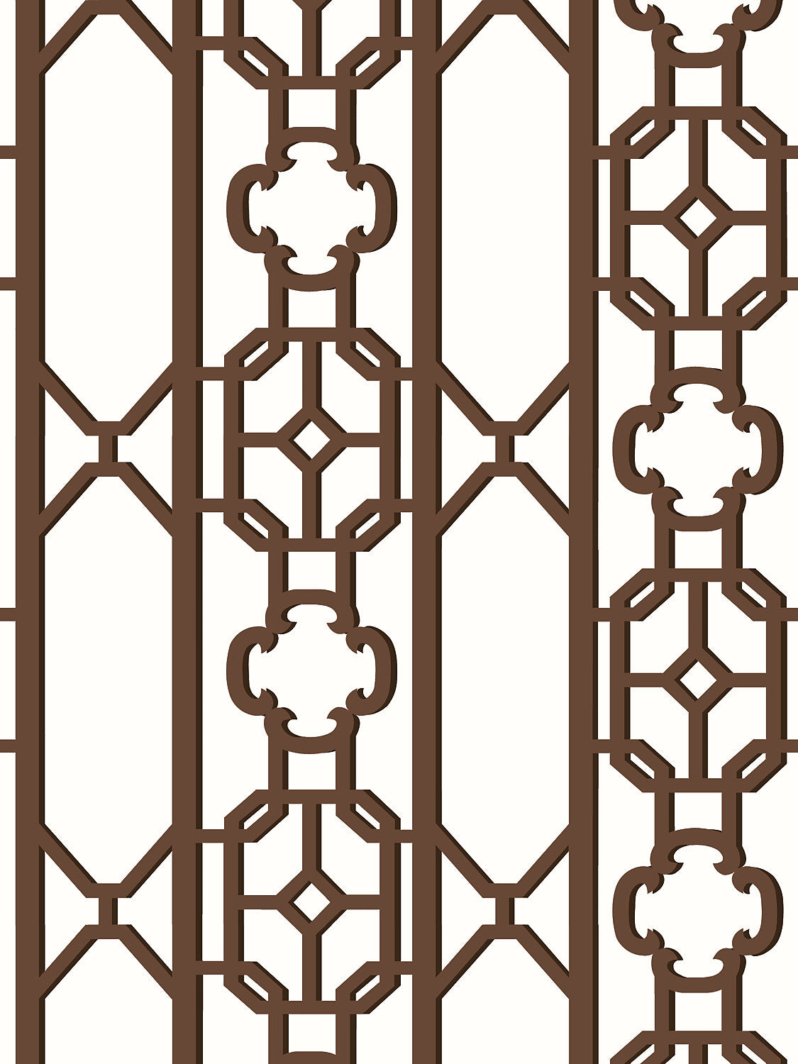Scalamandre Joanna Fret Affogato Wallcovering