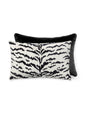 Scalamandre Tigre 14 X 22 - Off-White & Black / Black Decorative Pillow