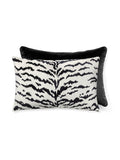 Scalamandre Tigre 14 X 22 - Off-White & Black / Black Decorative Pillow