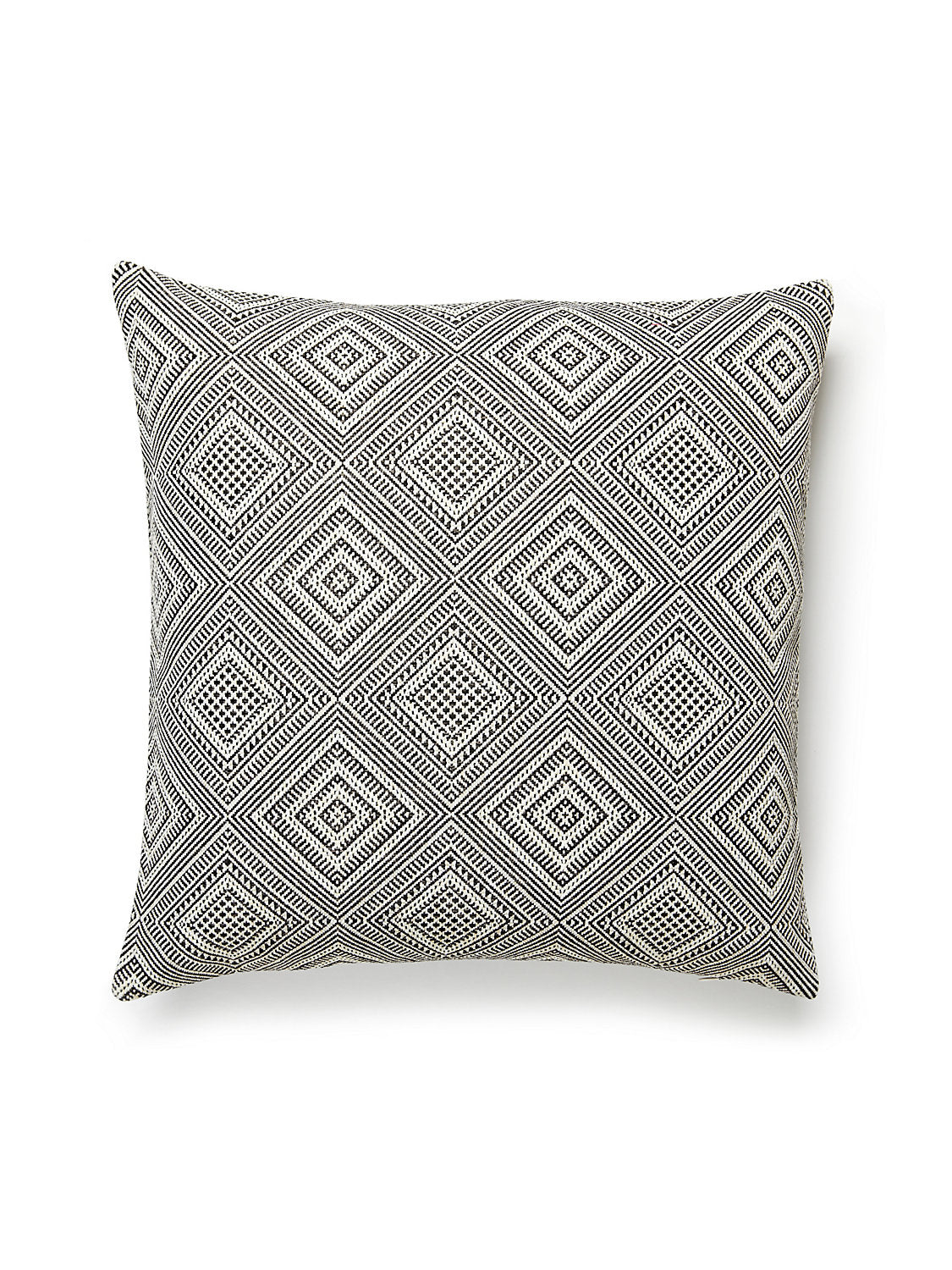 Scalamandre Antigua Weave Outdoor 22 X 22 - Carbon Decorative Pillow