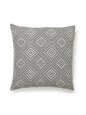 Scalamandre Antigua Weave Outdoor 22 X 22 - Carbon Decorative Pillow