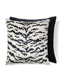 Scalamandre Tigre 22 X 22 - Off-White & Black / Black Decorative Pillow