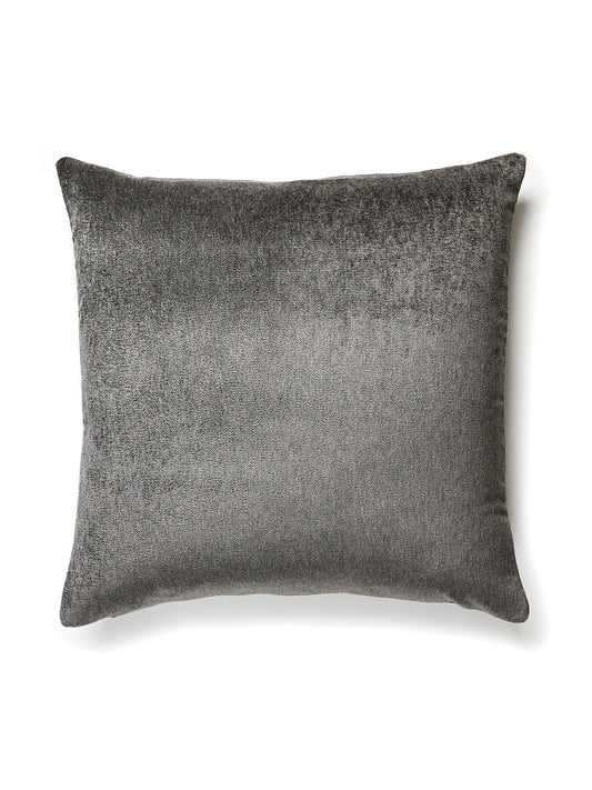 Scalamandre Bay Velvet Outdoor 22 X 22 - Charcoal Decorative Pillow