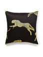 Scalamandre Leaping Cheetah 22 X 22 - Black Magic Decorative Pillow