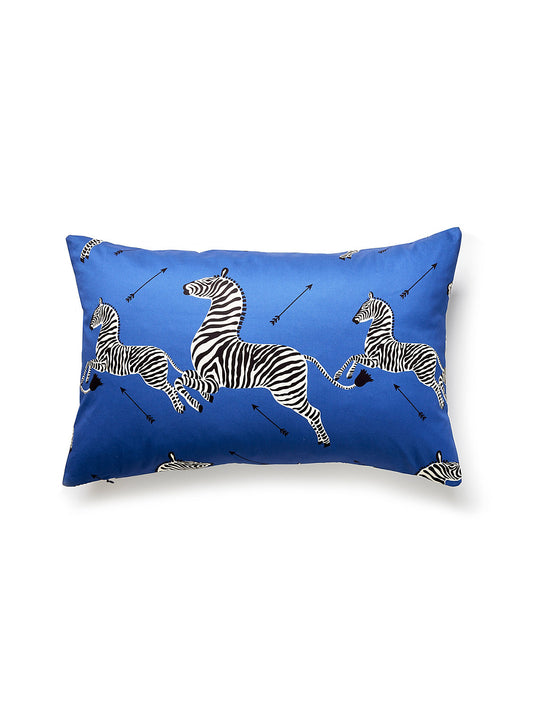 Scalamandre Zebras Petite 14 X 22 - Denim Decorative Pillow