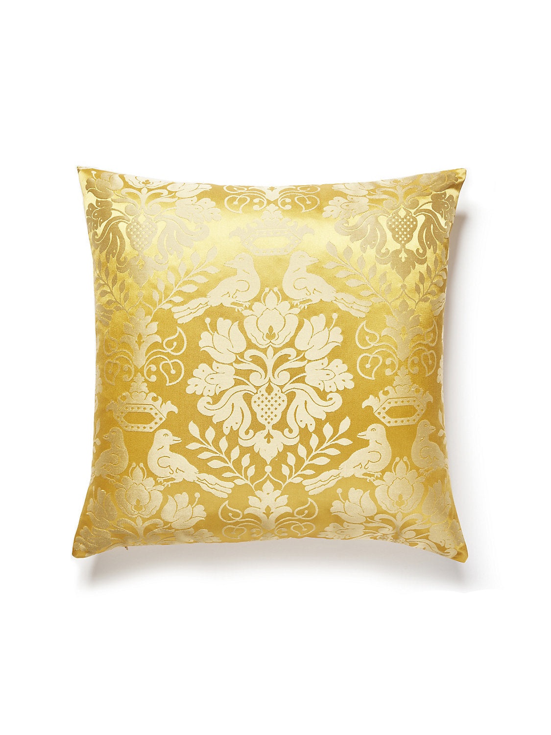 Scalamandre Love Bird 22 X 22 - Gold Decorative Pillow