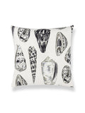 Scalamandre Coquina Linen Print 22 X 22 - Graphite Decorative Pillow