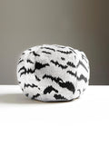 Scalamandre Tigre 12 DIA - Off-White & Black Decorative Pillow