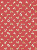 Scalamandre Fete De Chien Chili Pepper and Tawny Wallcovering