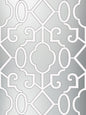 Scalamandre Ming Fretwork Silver - Pearlescent Wallcovering