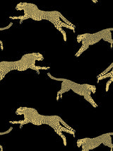 Scalamandre Leaping Cheetah Black Magic Wallcovering