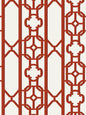 Scalamandre Joanna Fret Lacquer Red Wallcovering