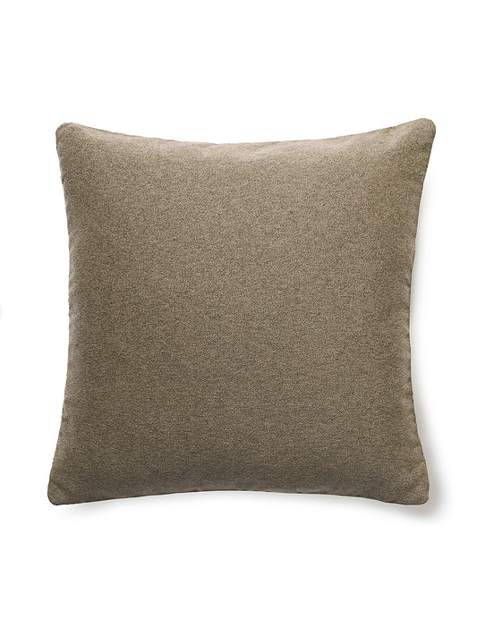Scalamandre Dapper Flannel 22 X 22 - Hickory Decorative Pillow