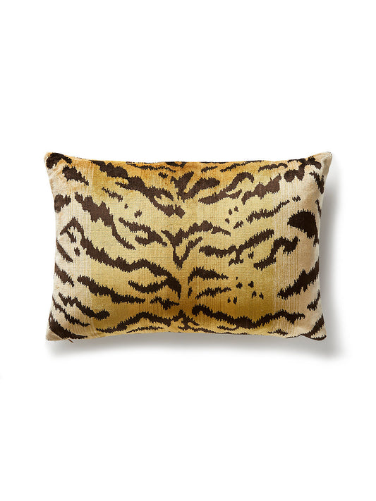Scalamandre Tigre 14 X 22 - Ivory, Gold & Black Decorative Pillow