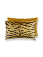 Scalamandre Tigre / Velvet 14 X 22 - Ivory, Gold & Black / Gilt Decorative Pillow