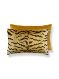 Scalamandre Tigre / Velvet 14 X 22 - Ivory, Gold & Black / Gilt Decorative Pillow