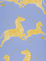 Scalamandre Zebras Periwinkle Wallcovering