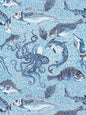 Scalamandre Mikonos Blue Wallcovering