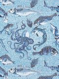 Scalamandre Mikonos Blue Wallcovering