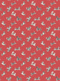 Scalamandre Fete De Chien Red Pepper and Charcoal Wallcovering