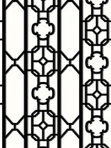 Scalamandre Joanna Fret Onyx Wallcovering