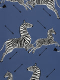 Scalamandre Zebras Vinyl Denim Wallcovering
