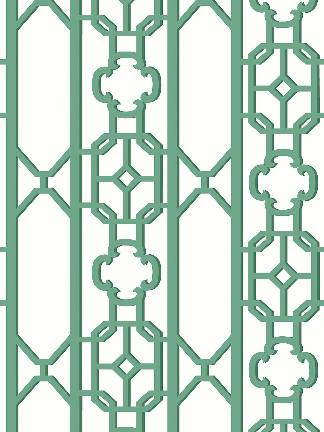Scalamandre Joanna Fret Gazebo Green Wallcovering