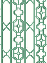 Scalamandre Joanna Fret Gazebo Green Wallcovering